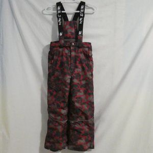 MONSTER | size 10 | Burgundy, Red and Black Camo / Camouflage Snow Pants